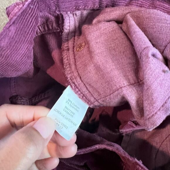 J. Crew Matchstick Maroon Corduroy Straight Leg
Pants Size25 - Picture 6 of 9